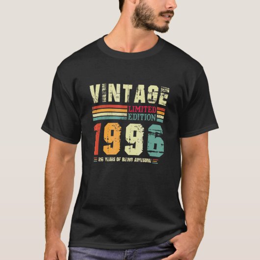  26 jaar oud Retro Geweldige sinds T-shirt (Voorkant)