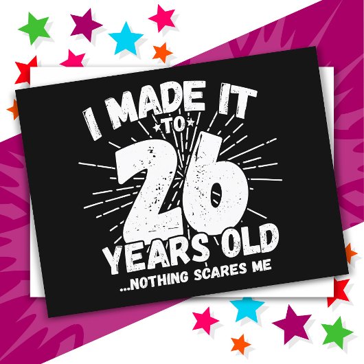 26 Jaar Oud Sarcastisch Meme Grappig 26e Verjaarda Briefkaart