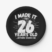 26 Jaar Oud Sarcastisch Meme Grappig 26e Verjaarda Papieren Bordje (Voorkant)