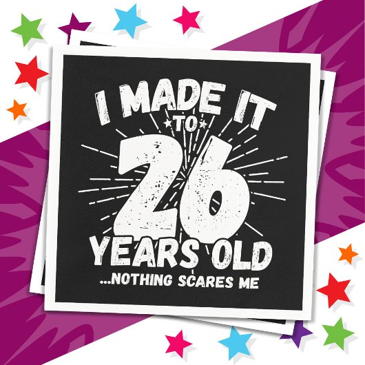 26 Jaar Oud Sarcastisch Meme Grappig 26e Verjaarda Servet