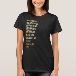 26 jaar oude 26e verjaardag Geweldige sinds 1 janu T-shirt