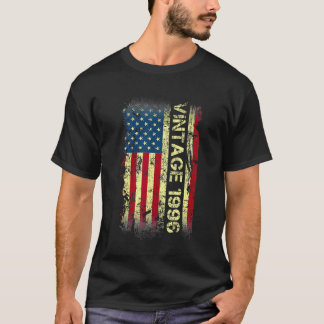 26 jaar oude Vintage 1996 Amerikaanse vlag 26e geb T-shirt