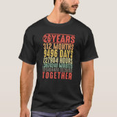 26 jaar samen 26e Jubileum echtparen T-shirt (Voorkant)