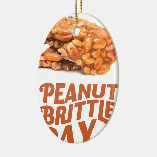 26 januari - Peanut Brittle Day Keramisch Ornament (Links)