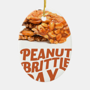 26 januari - Peanut Brittle Day Keramisch Ornament