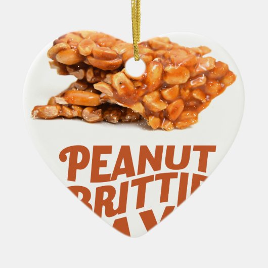 26 januari - Peanut Brittle Day Keramisch Ornament (Voorkant)