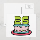 26-jarige verjaardagskaart briefkaart (Voorkant / Achterkant)