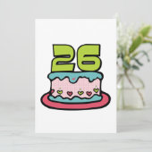 26-jarige verjaardagskaart kaart (Staand voorkant)