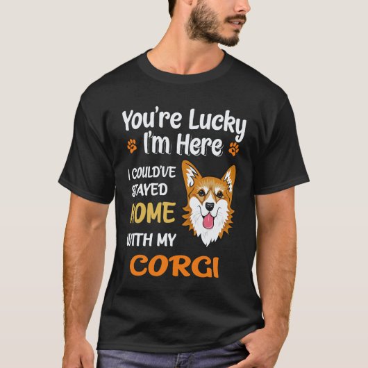 26 Jij Bent Gelukkig Corgi T-shirt (Voorkant)