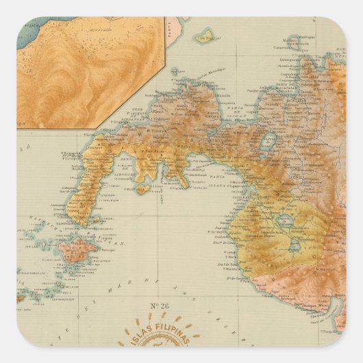 26 Jolo in Mindanao Vierkante Sticker (Voorkant)