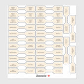 26 Joodse Labels Bleke gouden klokbel (Vel)