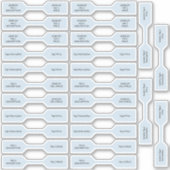 26 Joodse Labels Pastel Blue Barbell Stickers (Voorkant)