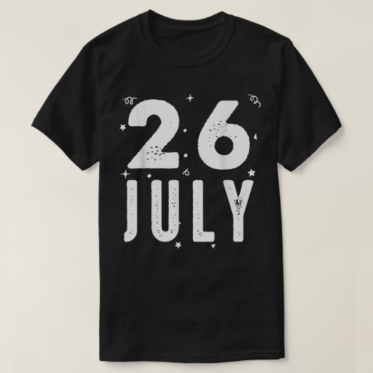 26 juli Speciale voorvallen van de partij Jubileum T-shirt (Design voorkant)