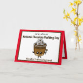 26 juni is Nationale Chocolade Pudding Dag Kaart (Gele Bloem)