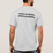 26 letters, oneindige mogelijkheden t-shirt (Achterkant)