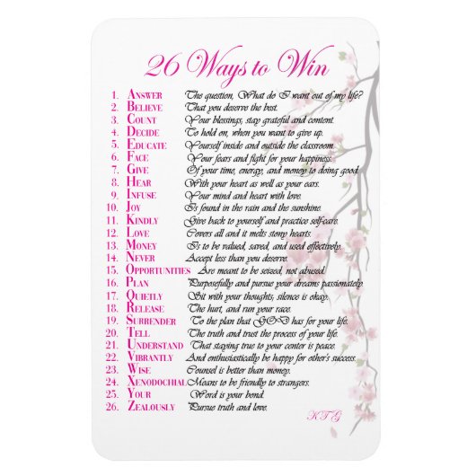 26 manieren om magneet te winnen - Roze (Verticaal)