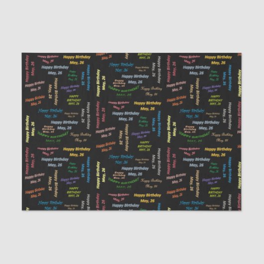 26 mei, Weefselpapier van 26 september Tissuepapier (Voorkant)