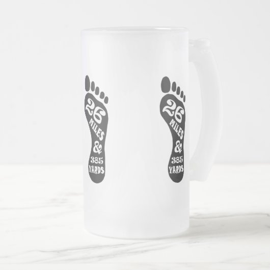 26 mijl en 385 yards matglas bierpul (Voorkant rechts)