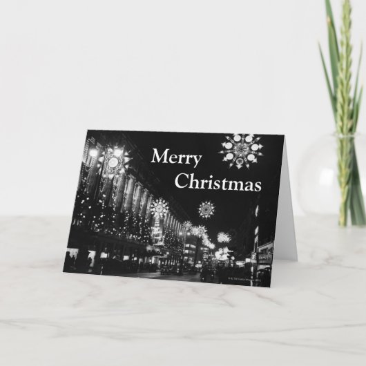 26 november 1960: kerstverlichting in de stad feestdagen kaart (Voorkant)