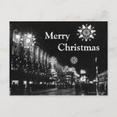 26 november 1960: kerstverlichting in de stad feestdagenkaart (Voorkant)