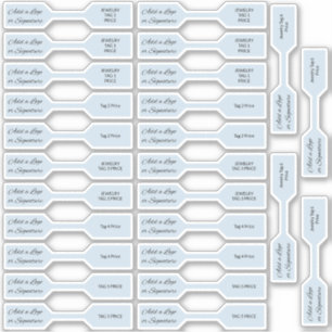 26 Pastel Blue Jewelry Price Label uit de tekenree