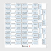 26 Pastel Blue Jewelry Price Label uit de tekenree (Vel)