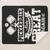 26.Pickleball maakt de pensionering weer geweldig Sherpa Deken (Voorkant (horizontaal))