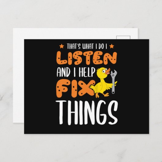 26.Rubbereend voor eenden met eend Aankondigingskaart (Voorkant / Achterkant)