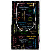 26 september, Birthday Gift Bag Klein Cadeauzakje (Voorkant)