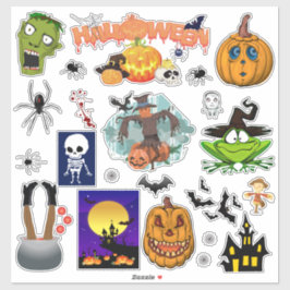 26 stuks Halloween mixed set spin zombie heks Sticker
