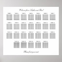 26 Tafel Elegante Minimalistische Zitplaatsindelin