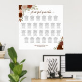 26 Tafel - herfst Roos - bruiloft Poster (Thuiskantoor)