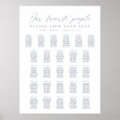 26 Tafels Onze favoriete mensen Zitplaatskaart Poster (Voorkant)