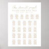 26 Tafels Onze favoriete mensen Zitplaatskaart Poster (Voorkant)