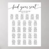 26 tafels Vind uw zitplaatskaart Poster (Voorkant)