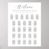 26 Tafels Welkom Zitplaats Chart Poster (Voorkant)