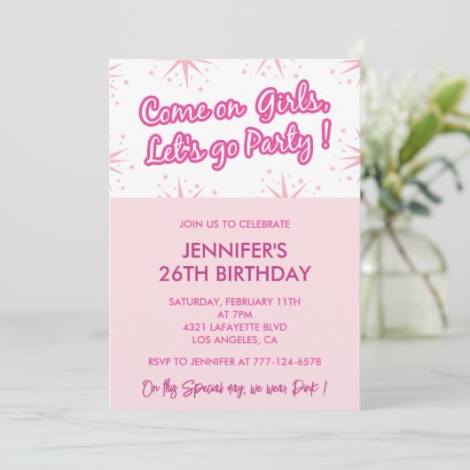 26 Verjaardag Uitnodiging Typografie Elegant (Staand voorkant)