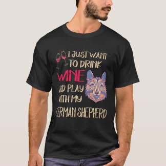 26 Wil gewoon wijn drinken en spelen met mijn Duit T-shirt