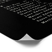 26 x 38" Alfabetische zitplaatskaart voor 250 pers Poster (Hoek)