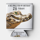 26e 'Birthday Alligator Smile' Blikjeskoeler (Voorkant)