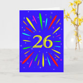 26e 'Birthday Explosion'-Kaart Kaart (Gele Bloem)