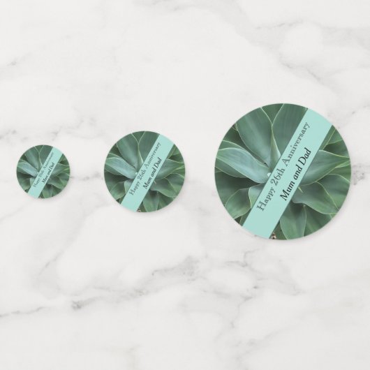 26e bruiloft Jubileum Jade Confetti (Voorkanten)