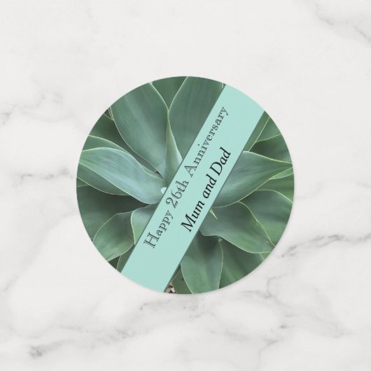 26e bruiloft Jubileum Jade Confetti (Kleine voorkant)