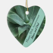 26e bruiloft Jubileum Jade Keramisch Ornament (Rechts)