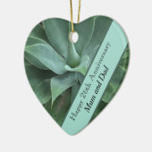 26e bruiloft Jubileum Jade Keramisch Ornament (Links)