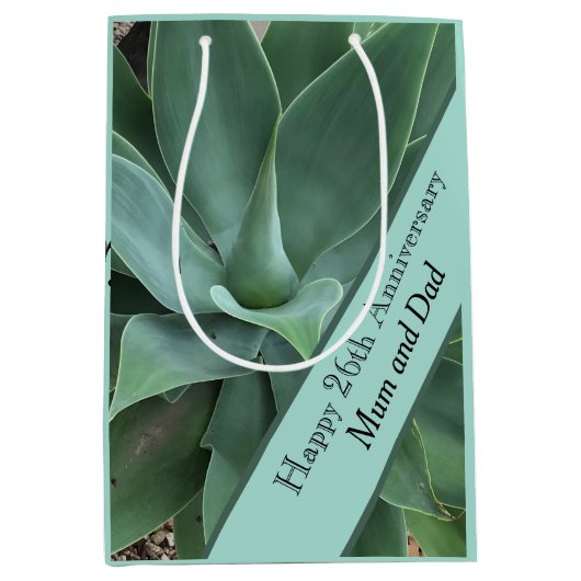 26e bruiloft Jubileum Jade Medium Cadeauzakje (Voorkant)