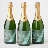 26e bruiloft Jubileum Jade Sparkling Wijnetiket (Flessen)