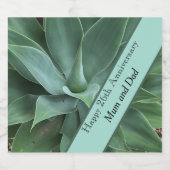 26e bruiloft Jubileum Jade Sparkling Wijnetiket (Enkel label)