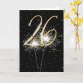 26e bruiloft sparklers kaart (Gele Bloem)