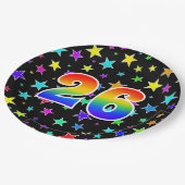 26e Evenement: Vet, Leuk, Kleurrijke Regenboog 26 Papieren Bordje (Gekanteld)